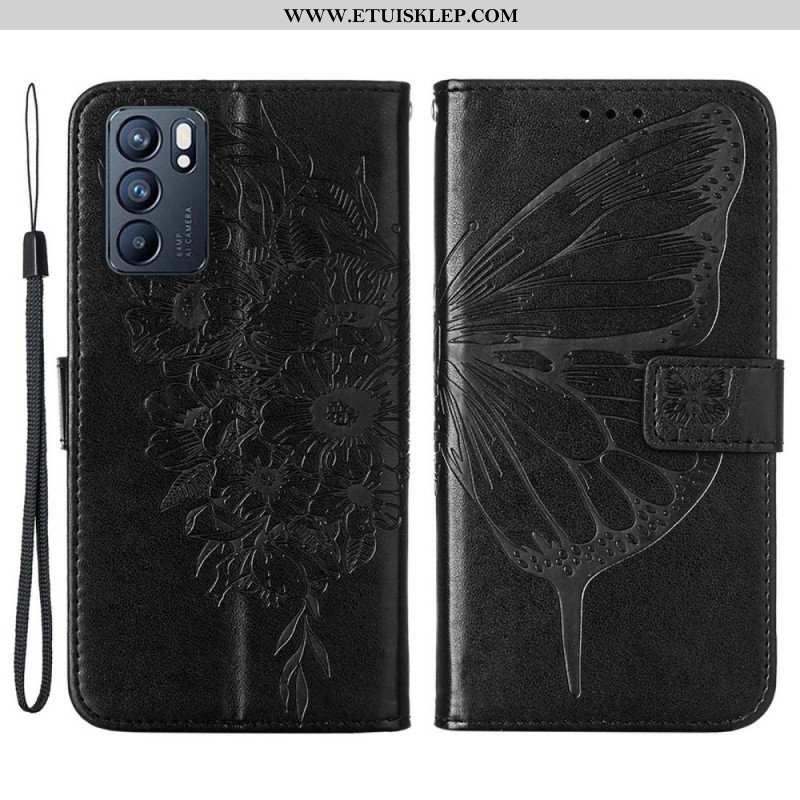 Etui Folio do Oppo Reno 6 5G Projekt Motyla